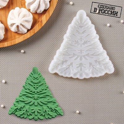 Молд для заливки «Узорная ёлка», 12.5×12 см, силикон, прозрачный
