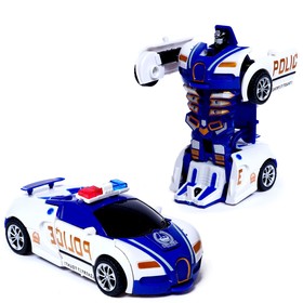 Робот инерционный «Полицейский», трансформируется автоматически при столкновении, в пакете Ош