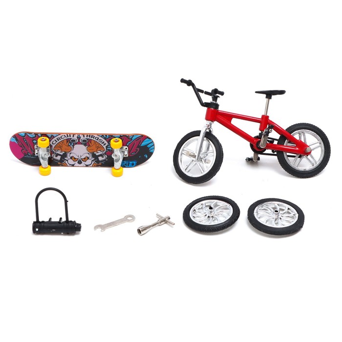 Набор пальчиковых игрушек «Экстремал», фингербайк, пальчиковый самокат, МИКС, в пакете 56403