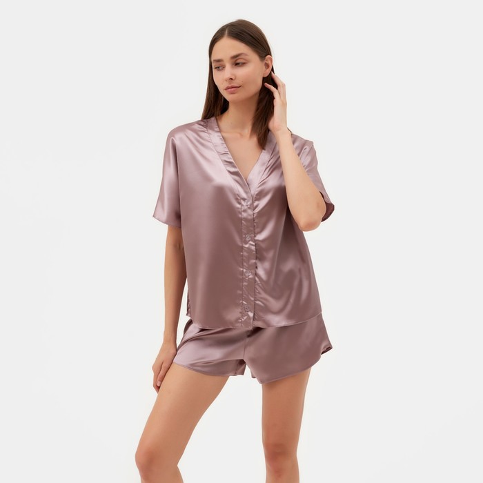 Пижама (сорочка, шорты) женская MINAKU: Light touch цвет фиолетовый, р-р 42 - Фото 1