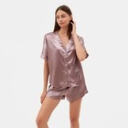 Пижама (сорочка, шорты) женская MINAKU: Light touch цвет фиолетовый, р-р 48 - фото 1834166