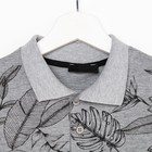 Футболка поло для мальчика, цвет серый/принт микс, рост 122 см - фото 21759050