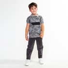 Футболка поло для мальчика, цвет серый/принт микс, рост 152 см - фото 21759082