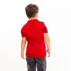 Футболка поло для мальчика, цвет красный/принт микс, рост 110 см - Фото 4