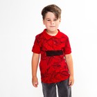Поло для мальчика, цвет красный МИКС, рост 116 см - фото 9962151