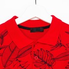 Футболка поло для мальчика, цвет красный/принт микс, рост 128 см - фото 21759145