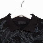 Футболка поло для мальчика, цвет чёрный/принт микс, рост 152 см - фото 21759197