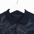 Футболка поло для мальчика, цвет тёмно-синий/принт микс, рост 152 см - фото 21759218