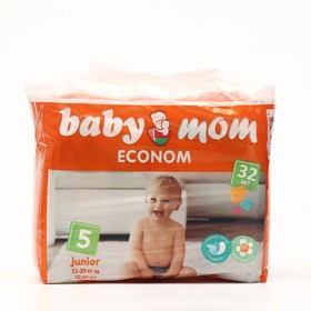 Подгузники для детей «Baby Mom» Econom 5, (11-25 кг), 32 шт 9210802