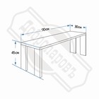 Лавка деревянная из хвои, 90 х 30 х 45 см, для бани и дачи, нагрузка до 150 кг, садовая - фото 25321841
