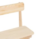 Скамейка деревянная из хвои со спинкой, 130 х 31 см, для бани и дачи, нагрузка до 120 кг - фото 31234513