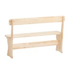 Скамейка деревянная из хвои со спинкой, 130 х 31 см, для бани и дачи, нагрузка до 120 кг - фото 31234515