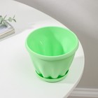 Горшок для цветов с поддоном «Знатный», 450 мл, d=11 см, зелёный - Фото 3