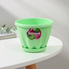 Горшок для цветов с поддоном «Знатный», 450 мл, d=11 см, зелёный - Фото 6