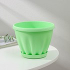 Горшок для цветов с поддоном «Знатный», 1 л, d=14 см, зелёный - Фото 2