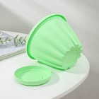 Горшок для цветов с поддоном «Знатный», 1 л, d=14 см, зелёный - Фото 4