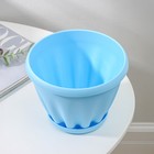 Горшок для цветов с поддоном «Знатный», 2 л, d=18 см, голубой - Фото 3