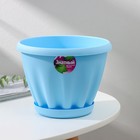 Горшок для цветов с поддоном «Знатный», 2 л, d=18 см, голубой - Фото 6