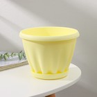 Горшок для цветов с поддоном «Знатный», 2 л, d=18 см, жёлтый - Фото 2