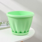 Горшок для цветов с поддоном «Знатный», 2 л, d=18 см, зелёный - Фото 2