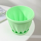 Горшок для цветов с поддоном «Знатный», 2 л, d=18 см, зелёный - Фото 3