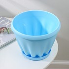 Горшок для цветов с поддоном «Знатный», 3,9 л, d=22,5 см, голубой - Фото 2