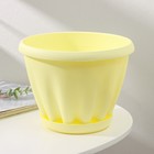 Горшок для цветов с поддоном «Знатный», 3,9 л, d=22,5 см, жёлтый - Фото 1