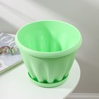 Горшок для цветов с поддоном «Знатный», 3,9 л, d=22,5 см, зелёный - Фото 2