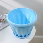 Горшок для цветов с поддоном «Знатный», 6,7 л, d=27 см, голубой - Фото 2