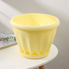 Горшок для цветов с поддоном «Знатный», 6,7 л, d=27 см, жёлтый - Фото 1