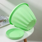 Горшок для цветов с поддоном «Знатный», 6,7 л, d=27 см, зелёный - Фото 3