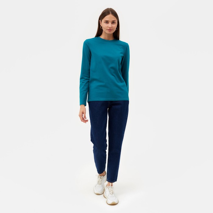 Лонгслив женский MINAKU: Basic line цвет изумруд, размер 44 56422