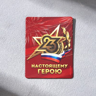 Магнит и брелок на 23 Февраля «Настоящий защитник»