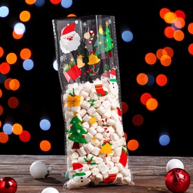 Пакет подарочный новогодний, для сладких подарков, 13?27 см±1 см (комплект 100 шт)