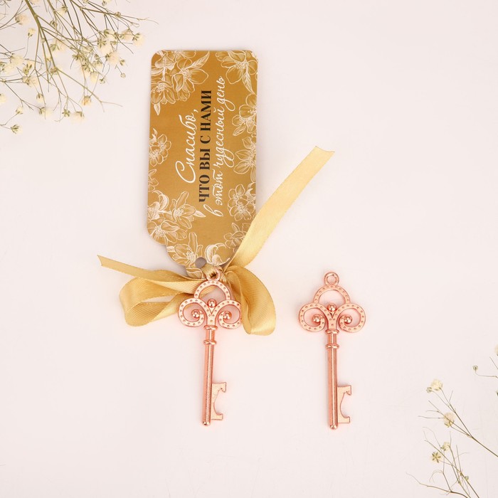 Сувенир ключ-открывалка «Подарок гостям», 10,2 см х 0,5 см х 4,6 см, - Фото 1