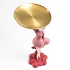 Сувенир полистоун подставка "Девушка ушки мишки, сердца" розовый 36х17х17 см - Фото 5