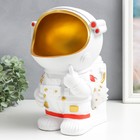 Сувенир полистоун салфетница+подставка "Космонавт" белый 29х19х19 см - фото 9963552