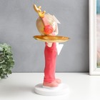 Сувенир полистоун подставка "Малышка с бумажными самолётиками" розовый 35х21х13 см - фото 21760246