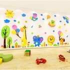 Наклейки интерьерные "Зверята", детские, декор на стену, панно 200 х 96 см - фото 25745922
