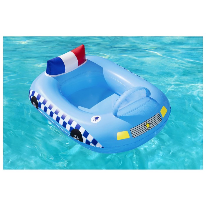 Лодочка надувная Funspeakers Police Car Baby Boat, 97 x 74 см, со встроенным динамиком, 34153 - фото 1911799978