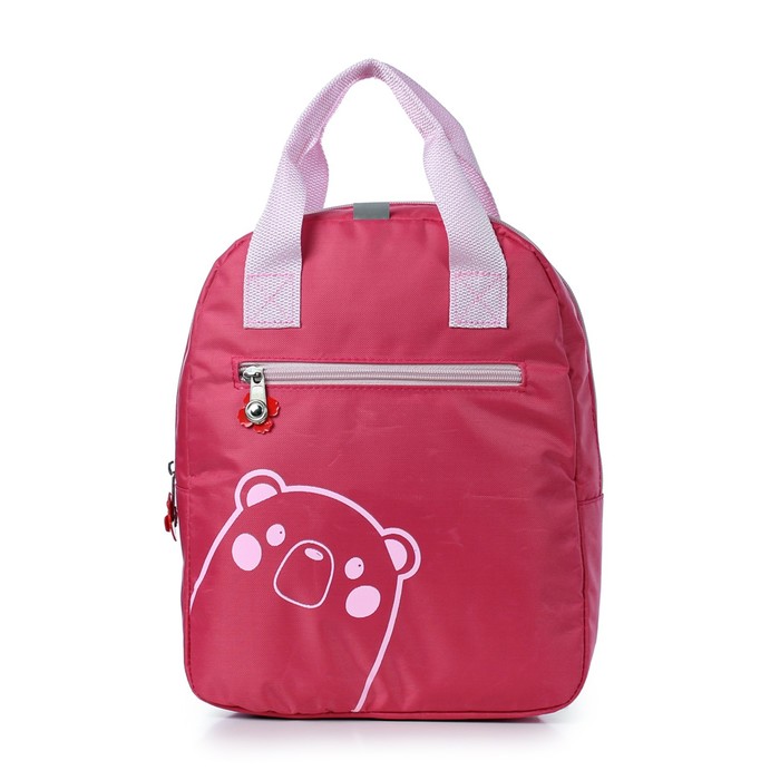 Рюкзак детский, отдел на молнии, цвет малиновый 22,5х28,5х8см - Фото 1