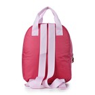 Рюкзак детский, отдел на молнии, цвет малиновый 22,5х28,5х8см - Фото 3