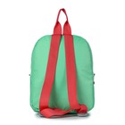 Рюкзак детский, отдел на молнии, цвет салатовый/красный 23х29х7,5см - Фото 3
