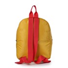 Рюкзак детский, отдел на молнии, цвет жёлтый/красный 23х29х7,5см - Фото 3