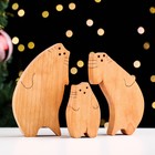 Фигурки-пазл дерево «Семья пузатых котов», 3 шт.,14×11.5 см - фото 6438307