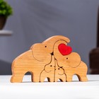 Сувенир-пазл "Семья слонов", 4 шт ,16,5х10 см - фото 9964005