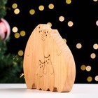 Фигурка-пазл деревянный «Семья пузатых котов», 4 элементы,14×11 см - Фото 2