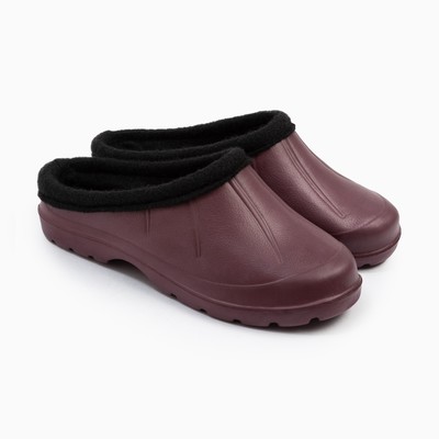 Галоши-сабо женские утепленные, размер 41, ЭВА, бордовые