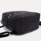 Рюкзак на молнии, 3 наружных кармана, цвет чёрный - Фото 3