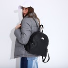 Рюкзак на молнии, 3 наружных кармана, цвет чёрный - Фото 6